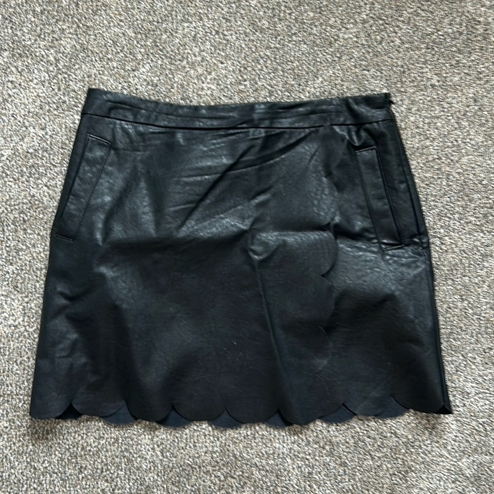 Faux mini leather skirt NWT